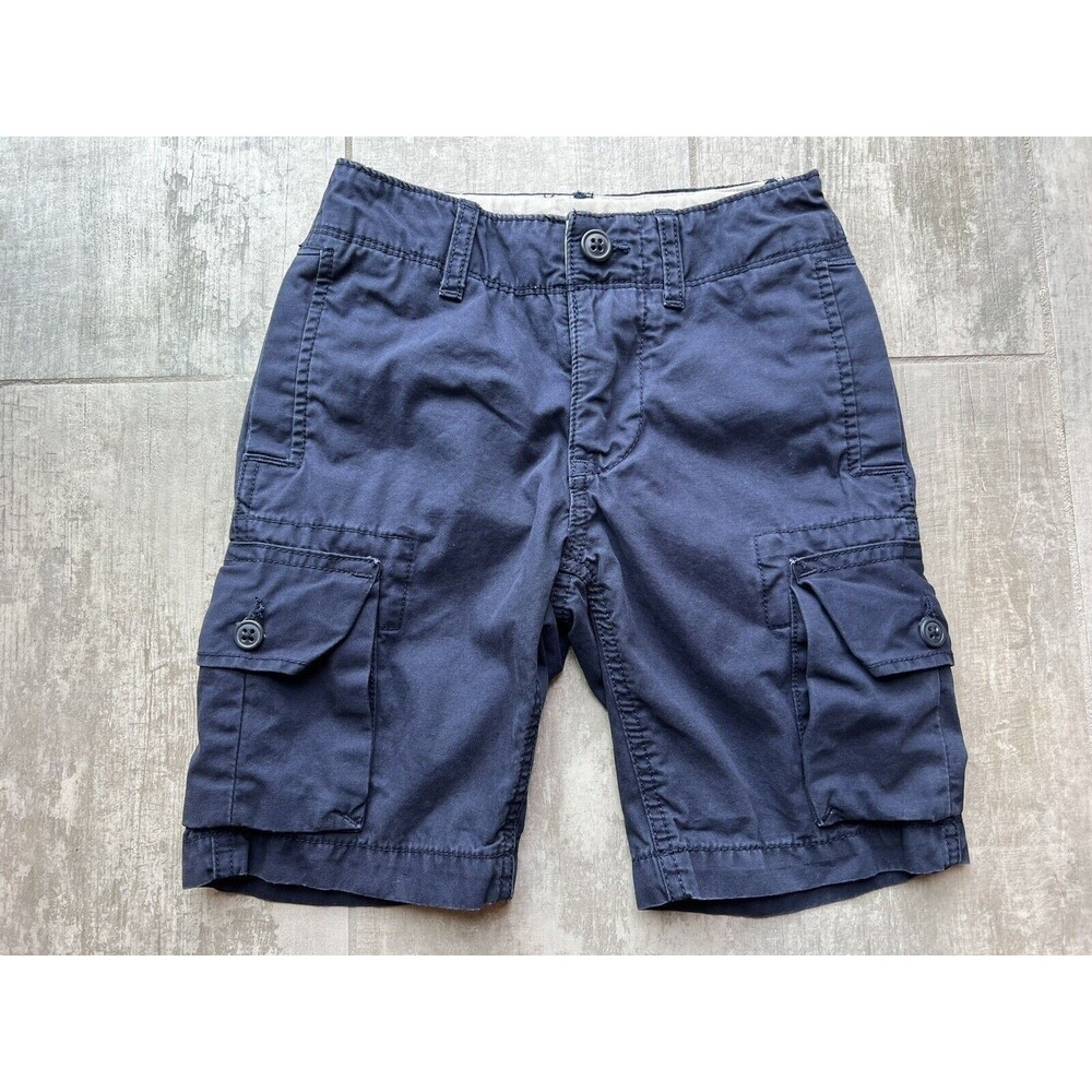 Gap Kids Toddler Boys Youth Cargo Shorts Navy Blue Casual Summer 6 Regular